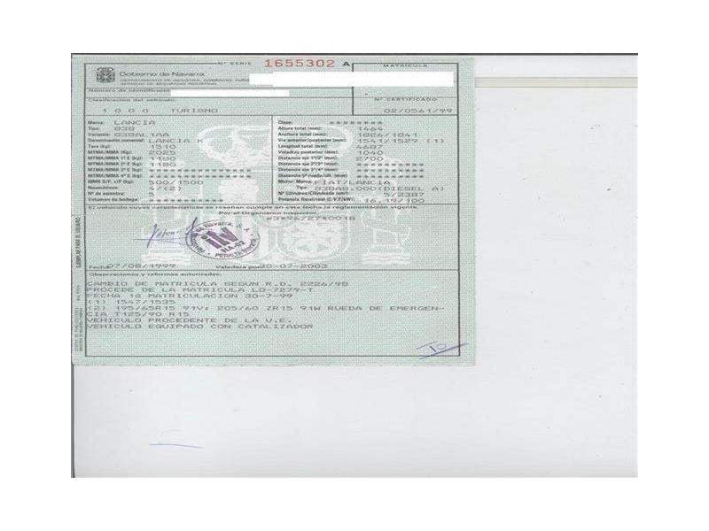 lancia k del año 1999