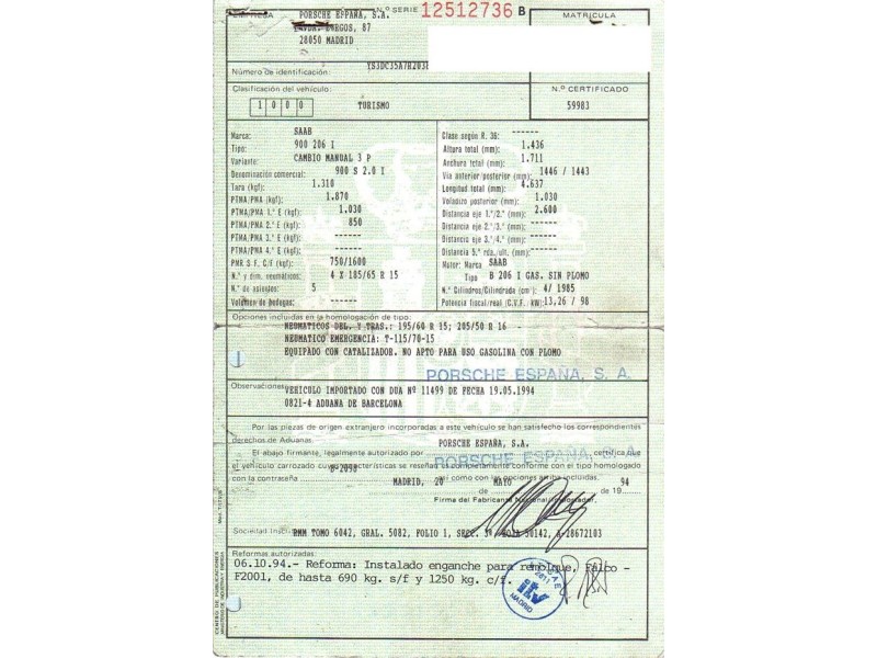 saab 900 del año 1994