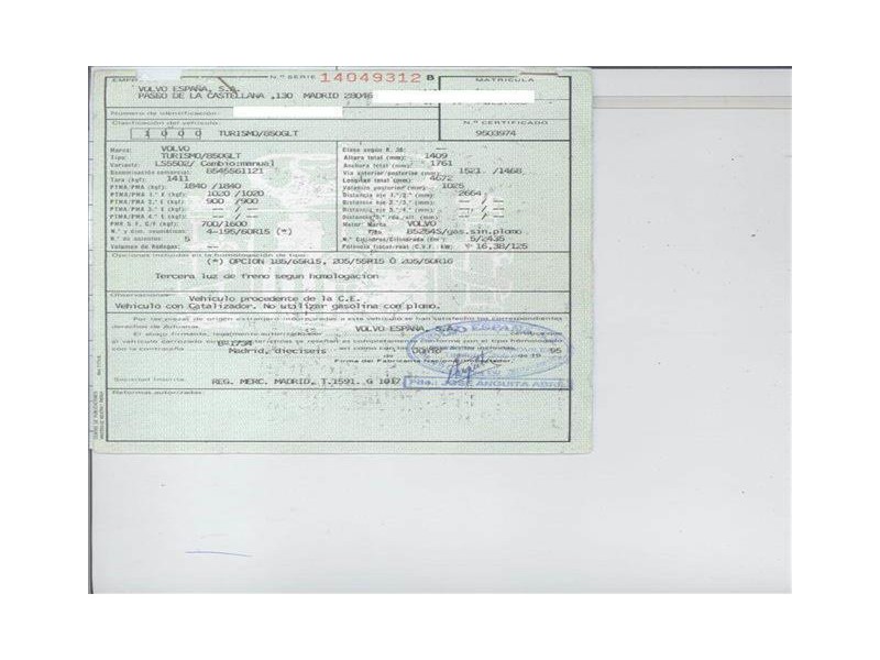 volvo 850 2.4g -b5254s/gas.sin.plomo(170cv del año 1995