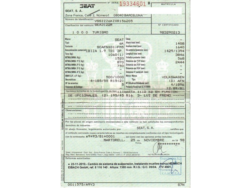 seat ibiza del año 1998