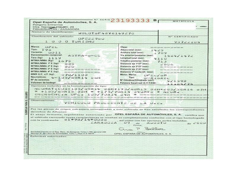 opel astra del año 2000
