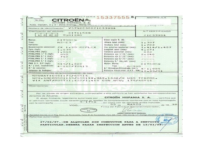 citroen zx del año 1996