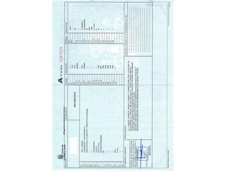 volkswagen golf del año 1994