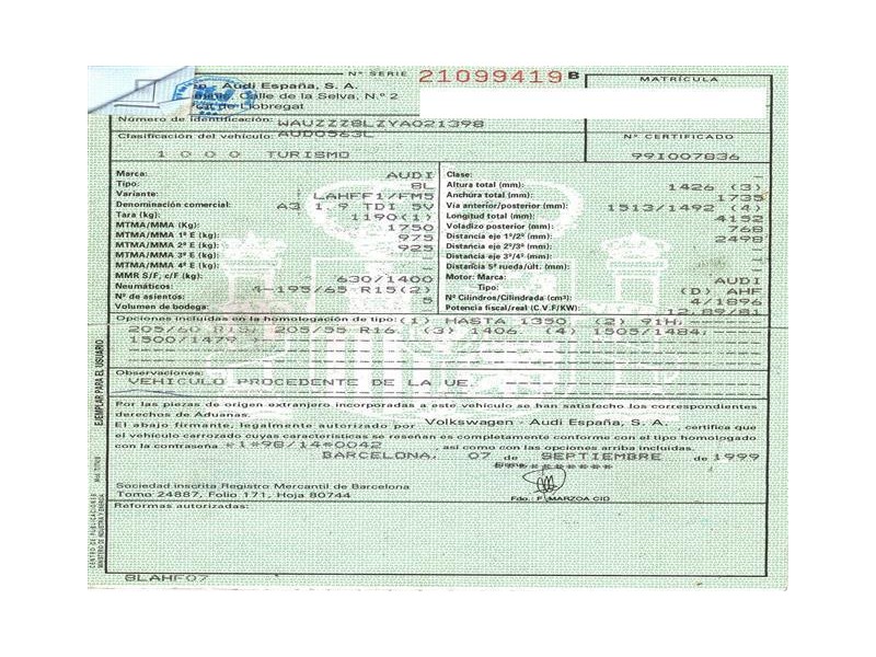 audi a3 del año 1999