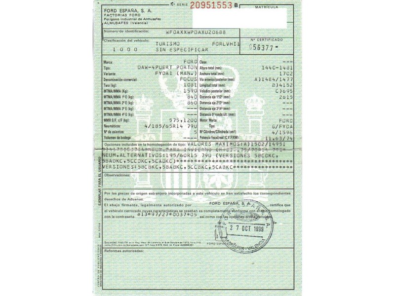 ford focus del año 2000