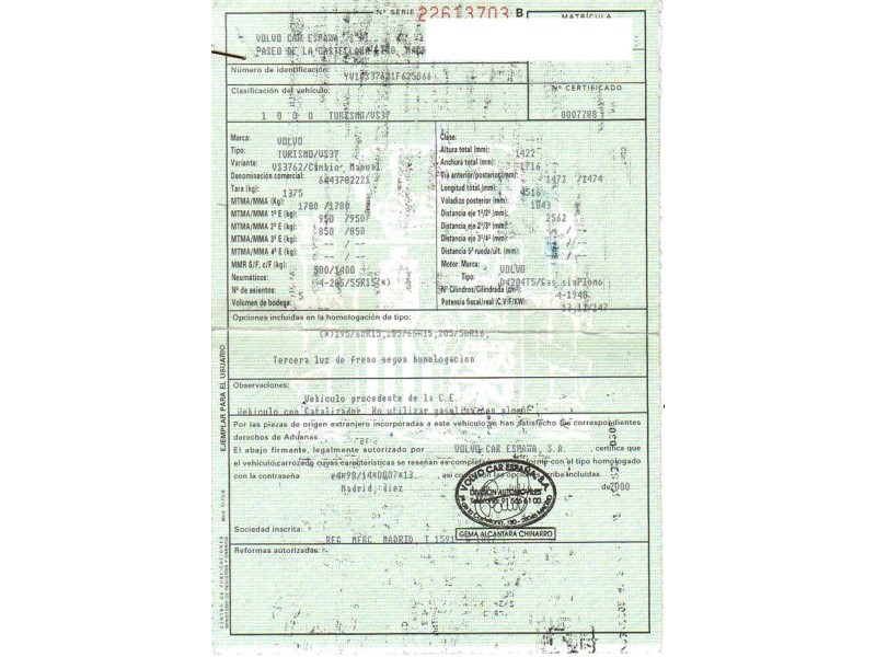 volvo s40 del año 2000