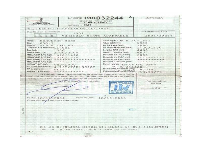 m. benz vito del año 2000