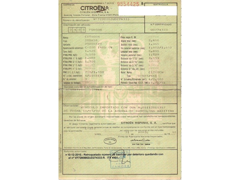 citroen c25 del año 1992