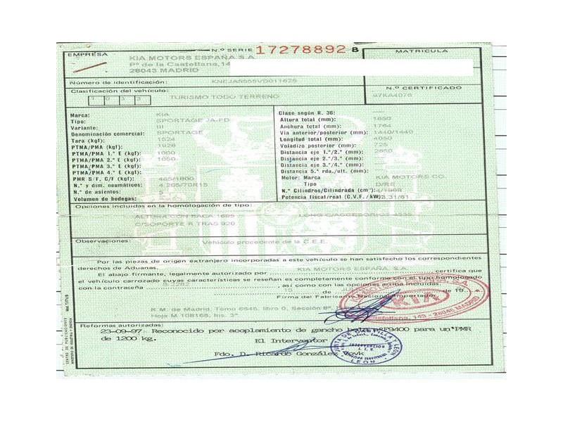 kia sportage del año 1997