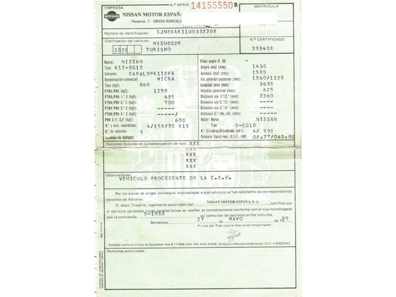 nissan micra del año 1995