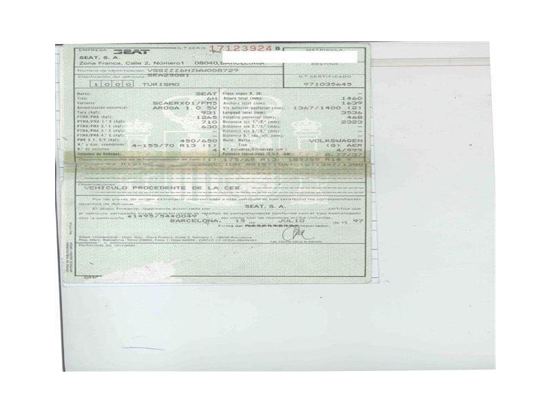 seat arosa del año 1997