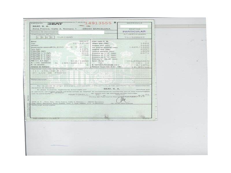 seat toledo del año 1996