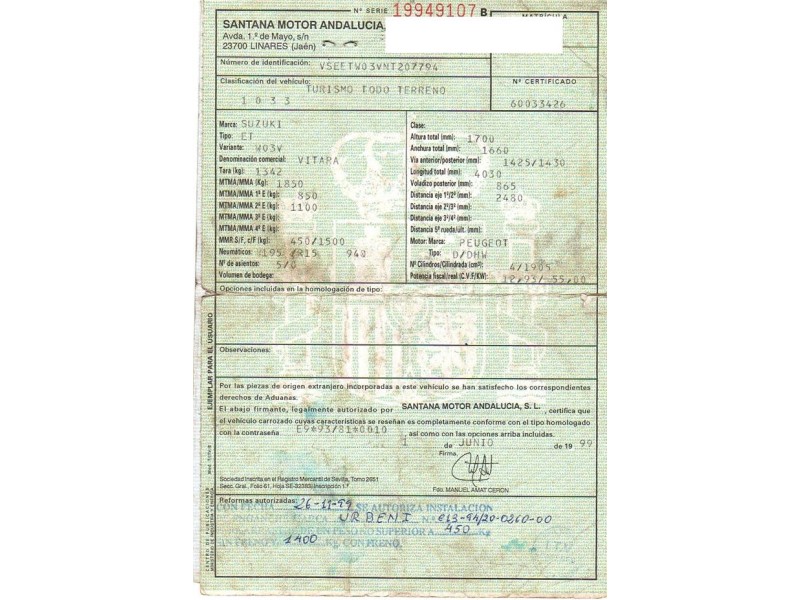 suzuki vitara del año 1999