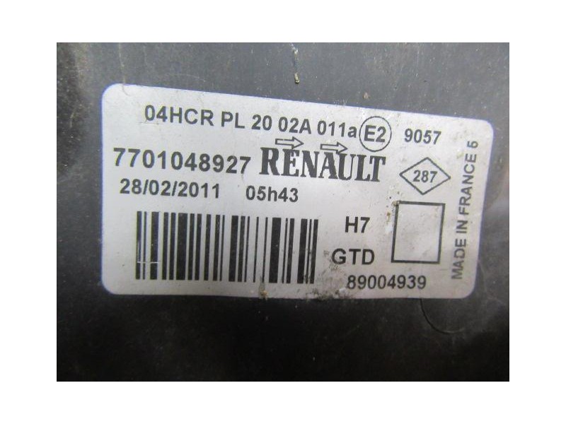 Recambio de faro izq. : renault laguna : 1.9 dci /f9q t7 [2001] para renault laguna 1.9 dci /f9q t7 referencia OEM IAM   