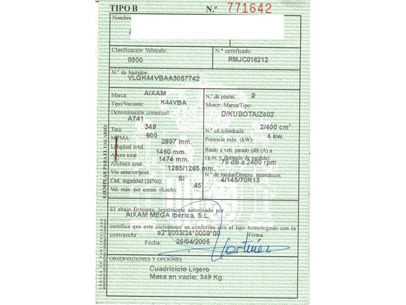 aixam k44vba 400 d del año 2005