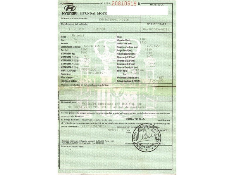 hyundai coupe del año 1999