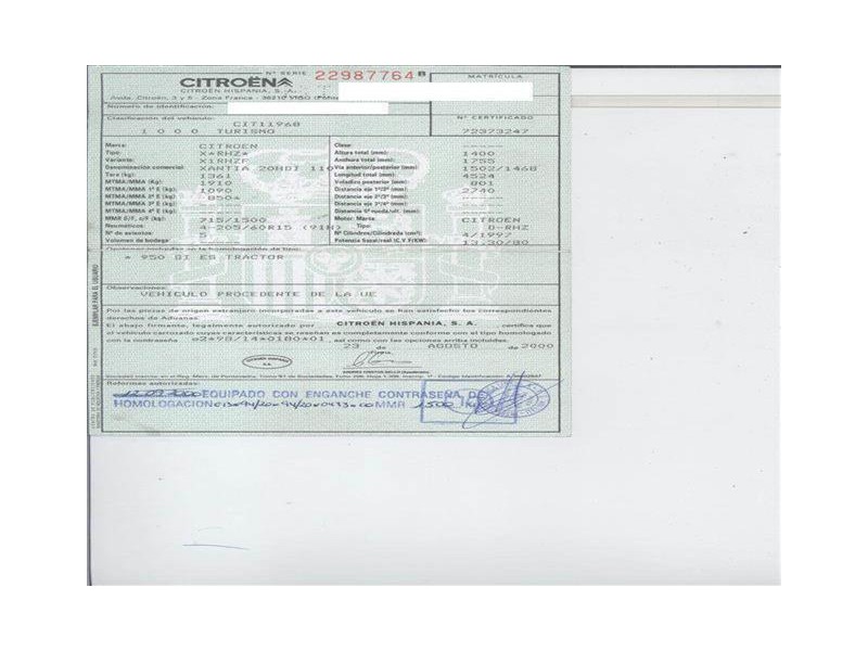 citroen xantia del año 2000