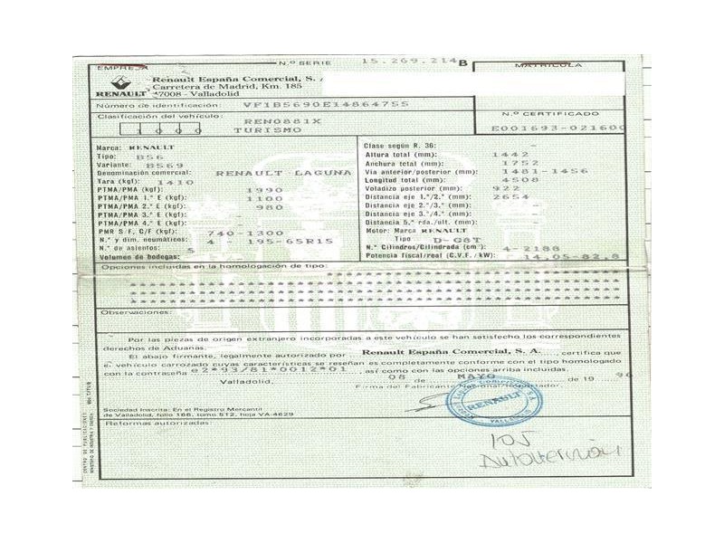 renault laguna del año 1996