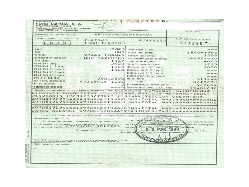 ford maverick del año 1998