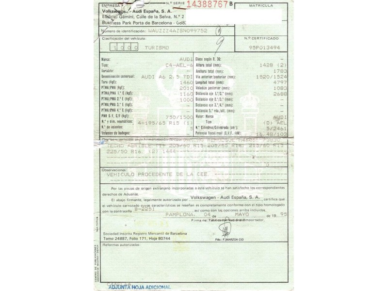 audi a6 del año 1995