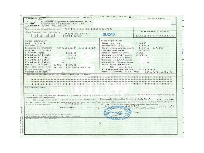renault laguna del año 1995