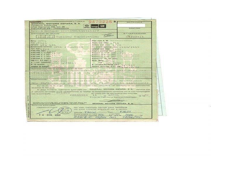 opel frontera del año 1992