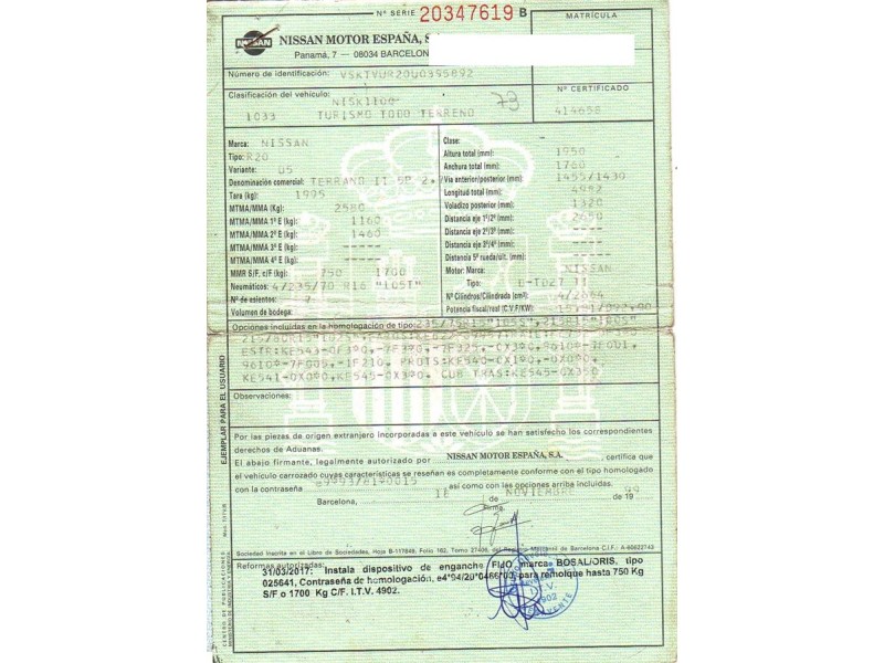 nissan terrano del año 1999