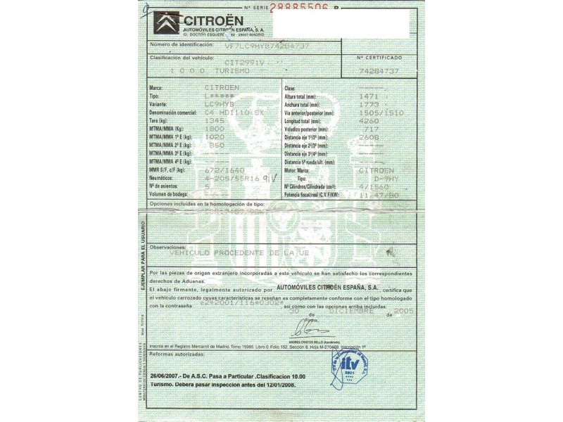 citroen c 4 del año 2005