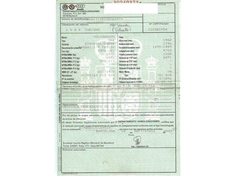 volkswagen passat del año 2004