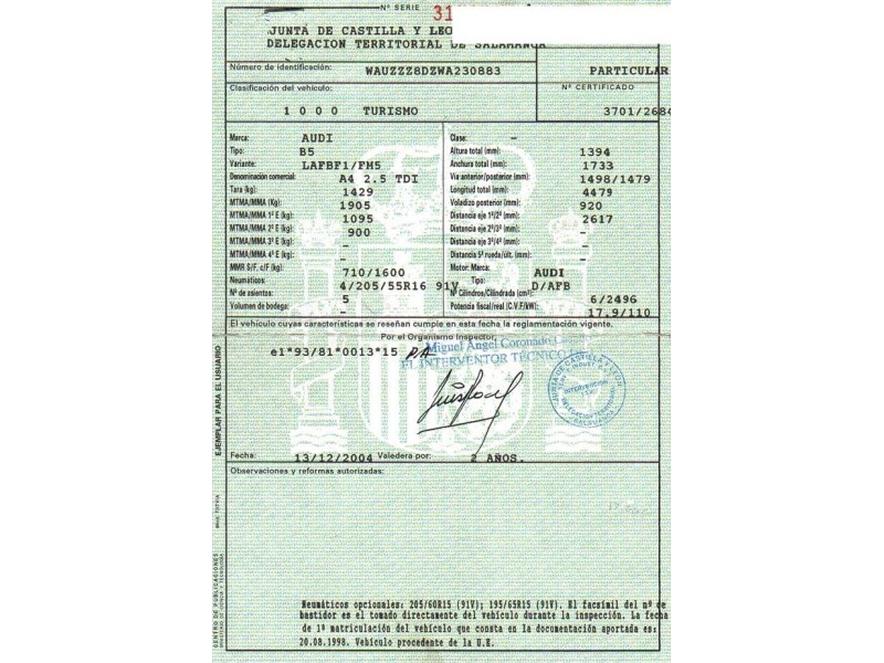 audi a4 del año 2004