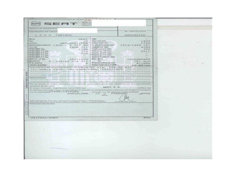 seat leon del año 2002