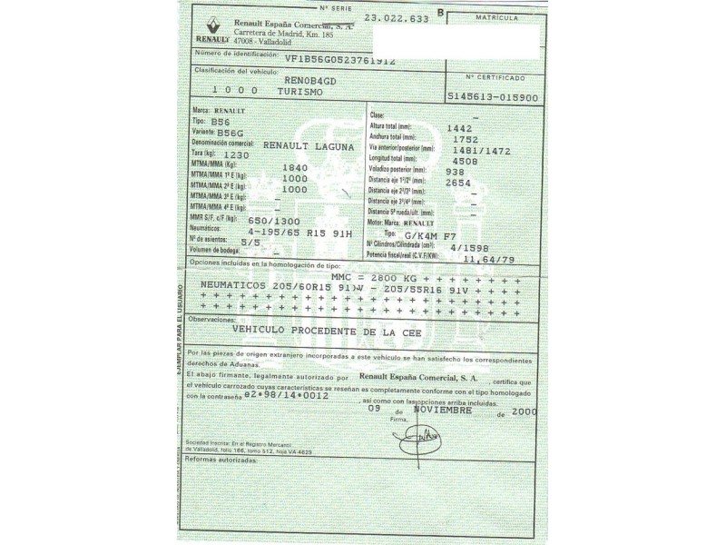 renault laguna del año 2000