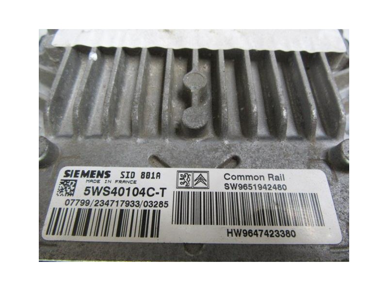 Recambio de centralita : peugeot 307 : 2.0 hdi (89,73cv) [2003] para peugeot 307 2.0 hdi referencia OEM IAM 5WS40104CT  