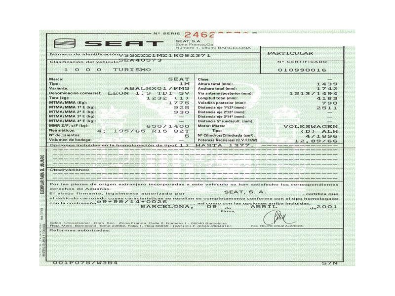 seat leon del año 2001