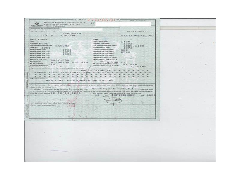 renault laguna del año 2002