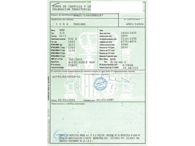 bmw  530 del año 1999