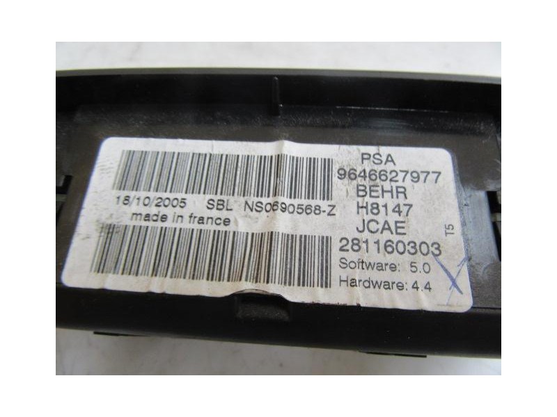 Recambio de mandos calefaccion : peugeot 307 : 2.0 hdi -rhr (136cv)ranchera 5p [2005] para peugeot 307 2.0 hdi -rhr ranchera  5p