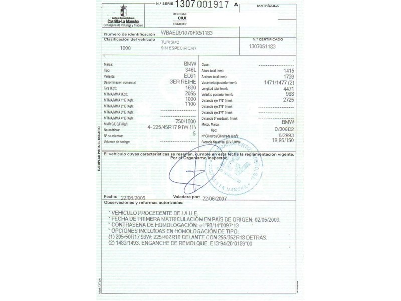 bmw  330 del año 2005