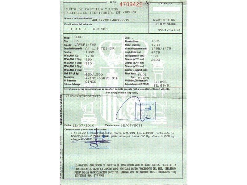 audi a4 del año 1998