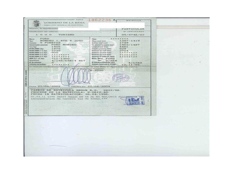 ford mondeo del año 1996