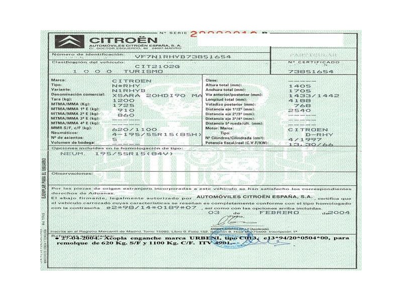 citroen xsara del año 2004