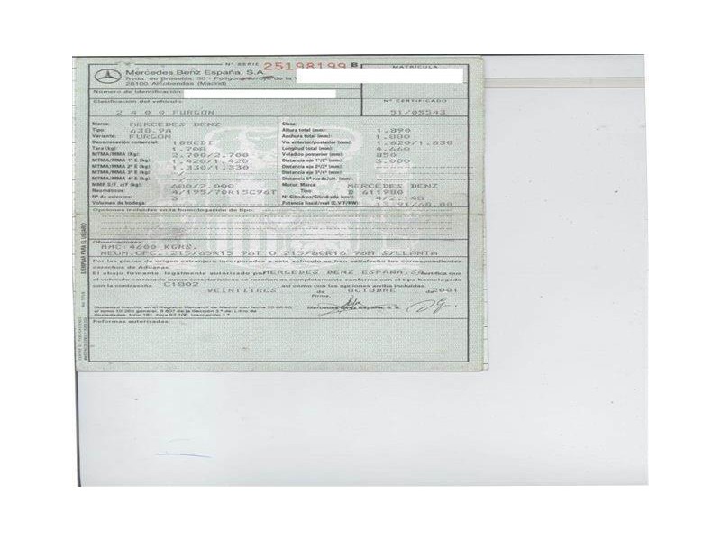 m. benz vito 108cdi- del año 2001