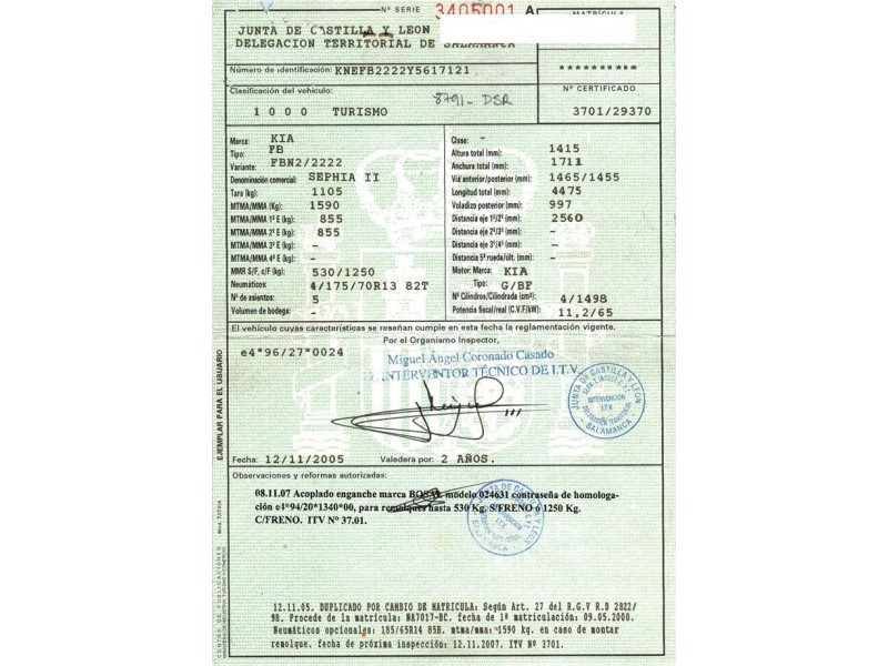 kia sephia del año 2000