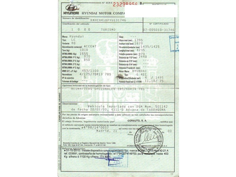 hyundai accent del año 2000