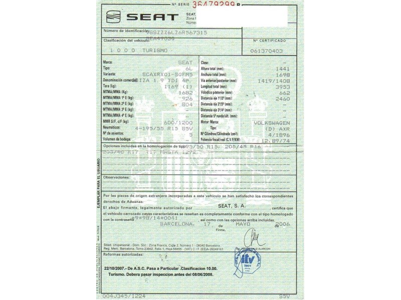 seat ibiza del año 2006