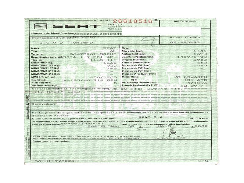 seat ibiza del año 2002