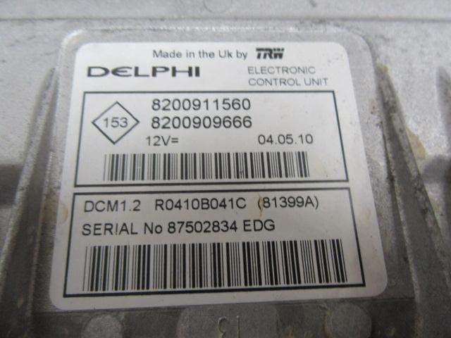 CENTRALITA RENAULT CLIO 8200911560 / R0410B041C 8200911560R0410B041C - Vista 3