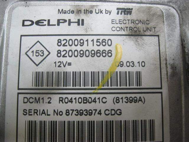 CENTRALITA RENAULT CLIO III (BR0/1, CR0/1) 8200911560 / R0410B041C 8200911560R0410B041C - Vista 3