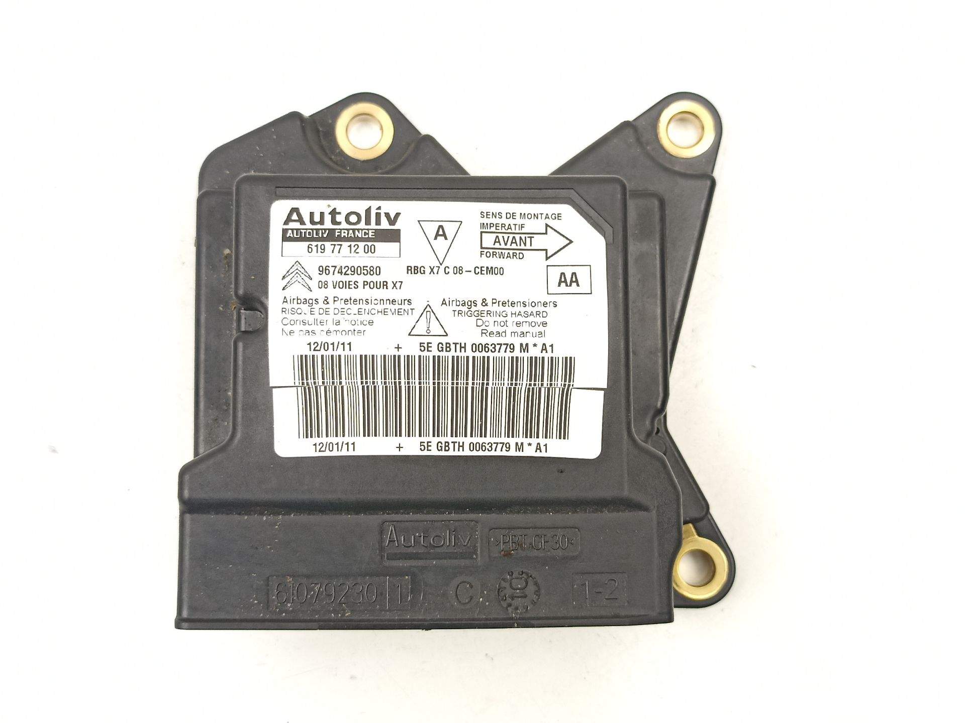 CENTRALITA AIRBAG CITROËN C5 III (RD_) 9674290580 / 619771200 9674290580619771200 - Vista 2