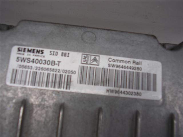 CENTRALITA PEUGEOT 307 9646449280 / 5WS40030BT 96464492805WS40030BT - Vista 3